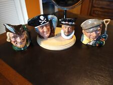 LOT 4 ROYAL DOULTON TOBY JUGS The Gardner Beefeater Robin Hood Long John Silver picture
