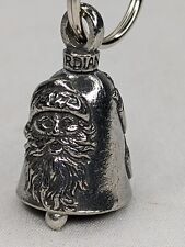 Santa Claus Merry Christmas Guardian Bell Happy Holiday Pewter Bell Made in USA picture