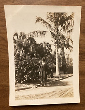 Vintage 1920s Palm Beach Florida FL Woman Dress Palm Tree Real Photo P10j14 picture
