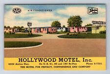 Baton Rouge LA-Louisiana, Hollywood Motel Inc, Advertising, Vintage Postcard picture