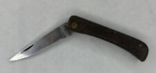 Vintage Iher Inox Folding Pocket Knife Wooden Handle  picture