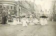 1909 Postcard Portola Festival Parade Market St. San Francisco Native Daughters picture