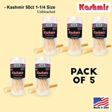 Kashmir Pre Rolled Cones Unbleached Rolling Paper 1-1/4 Size 50 Ct Jar - 5 Jars picture