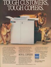 1985 Royal Copiers Tough Customers Lion Lioness Mane Critical Need Ad SI19 picture