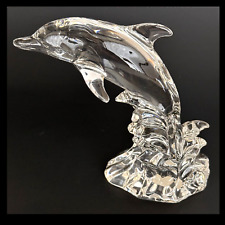Dolphin Wonders of the Wild in Waves Sculpture Germany 24% Lead Cristal Au Plomb picture