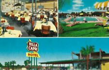 CJ-062 TX Austin Villa Capri Motor Hotel Motel Multiview Chrome Postcard picture