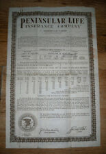 1936 Old Life insurance policy, Peninsular Insurance, Jacksonville  /   picture