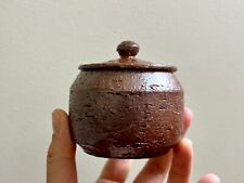 woodfired unglazed pottery earthenware small tea jar tea storage container 371 picture