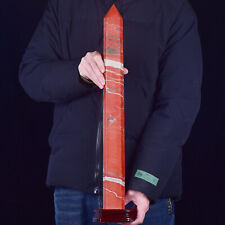 7.6LB Natural Red Jasper Crystal Tower Point Healing Energy Obelisk Ornament Gif picture