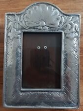 Vintage PEWTER PICTURE FRAME Hand Cast Made In Honduras 8.5