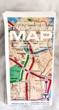 MBTA Vintage 1976 Map Subway Rail Bus picture