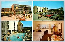 Vintage Postcard Virginia Beach VA-Virginia, Newcastle Motel, Multi-View G2 picture