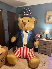 Gemmy 2004 8ft Tall Patriotic Bear Airblown Inflatable picture