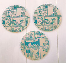 Peanuts Snoopy Museum Tokyo Set of 3 Cardboard Drink Coasters NEW picture