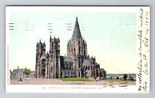 New York City NY-New York, Cathedral Of St John Divine, Vintage c1904 Postcard picture