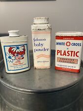 1950’s Assorted Vintage Toiletries Tins Powder  Bandage Talcum picture