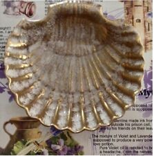 Distressed Look Shell Design Antique Candy Dish Vintage picture