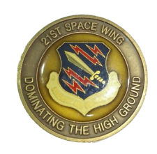 RARE 21St Space Wing Dominating The High Ground Strength Prepared Challenge Coin picture