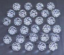 Vintage Lot of 28 Crystal Drop Ball Round Faceted Glass Chandelier Prisms 7/8
