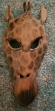 Vintage Giraffe Mask Hand Carved Wood Painted African Wall decor Art picture