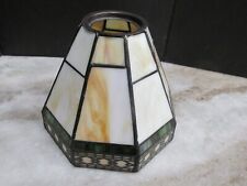 ONE VINTAGE Spectrum Stained Glass Lamp Shade Tiffany Mission Style Ex Cond picture