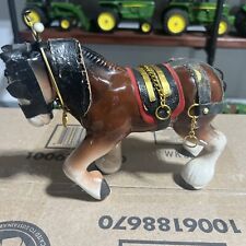 Vintage Clydesdale Horse Ceramic Figurine Saddle England picture