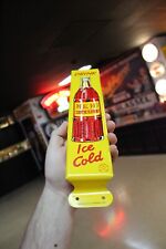 RARE 1950s ICE COLD NEHI SODA POP STAMPED METAL DOOR PULL SIGN COKE PEPSI RC picture