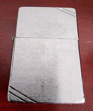 1993 BRUSHED CHROME ZIPPO LIGHTER W/SLASHES. PAT.2032695. MADE IN USA picture
