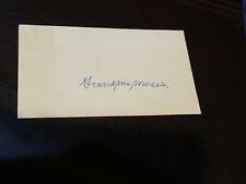 Grandma Moses Artist Painter JSA Signed Card Autograph Auto Anna Mary Robertson picture