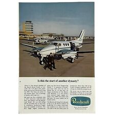 Vintage 1968 Beechcraft King Air B90 Aircraft Airplane Magazine Print Ad 7 x 10 picture