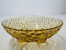 Vintage Hobnail Footed Appetizers/Dessert/Trinket Yellow Bowl picture
