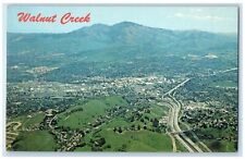 1975Aerial View  Walnut Creek Mt. Diablo Background California Vintage Postcard picture