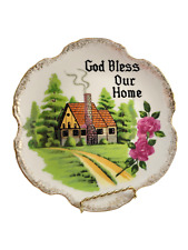 Vintage Decorative Plate God Bless Our Home 8