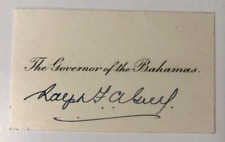 Ralph Grey, Baron Grey of Naunton hand-signed card 1967 Governor of the Bahamas picture