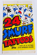 1982 VINTAGE SMURF TATTOO PACK 24 TATTOOS EACH PACK VOLUME DISCOUNTS NOS picture