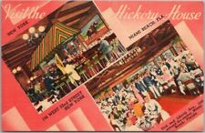 c1940s NEW YORK CITY Linen Postcard HICKORY HOUSE RESTAURANT - 144 W. 52nd St. picture