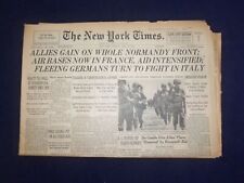 1944 JUNE 11 NEW YORK TIMES - ALLIES GAIN ON WHOLE NORMANDY FRONT - NP 6564 picture