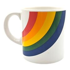 Vintage Rainbow Mug Pride 1980s Retro Coffee Tea 12 oz picture