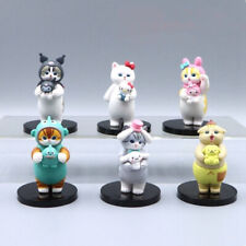6pcs Cute Hello Kitty Kuromi Mofusand Figures My Melody Cinnamoroll Doll Toy Set picture
