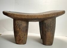 Fine old Senufo African hand carved wooden stool, much used, SEN216 picture