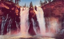 Burney Falls CA California Mount Shasta Lasse Volcano Waterfall Vtg Postcard A28 picture
