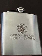 AWESOME AND RARE US EMBASSY BOGOTA COLOMBIA ALCOHOL FLASK picture