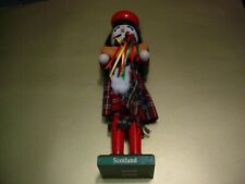 Vintage Nutcracker Scotland Scottish Scotsman w/ Bagpipes Large 15