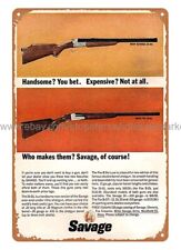 1962 Savage Shotgun ammo firearm metal tin sign bedroom bar club shop picture