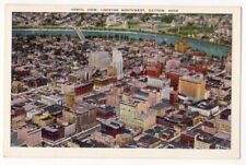 Dayton Ohio c1940's downtown skyline, business district, river, aerial view picture