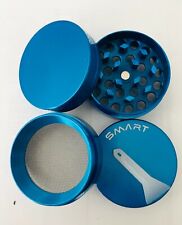 SMART 4 layer Alloy Smoke Metal Chromium Crusher Tobacco Herb Spice Grinder Blue picture