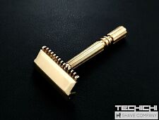 GEM Micromatic Open Comb Vintage Single Edge Safety Razors - Brass picture