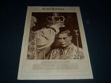 1937 MAY 9 NEW YORK TIMES PICTURE SECTION - KING GEORGE CORONATION - NT 7357 picture
