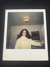 1990s Sexy Girl Big Hair Pale Red Lipstick Los Angeles Polaroid Vintage Photo picture