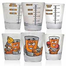Cool Shot Glasses 6-Pack Novelty Measuring - Sober Buzzed Blackout (2 oz) Funny picture